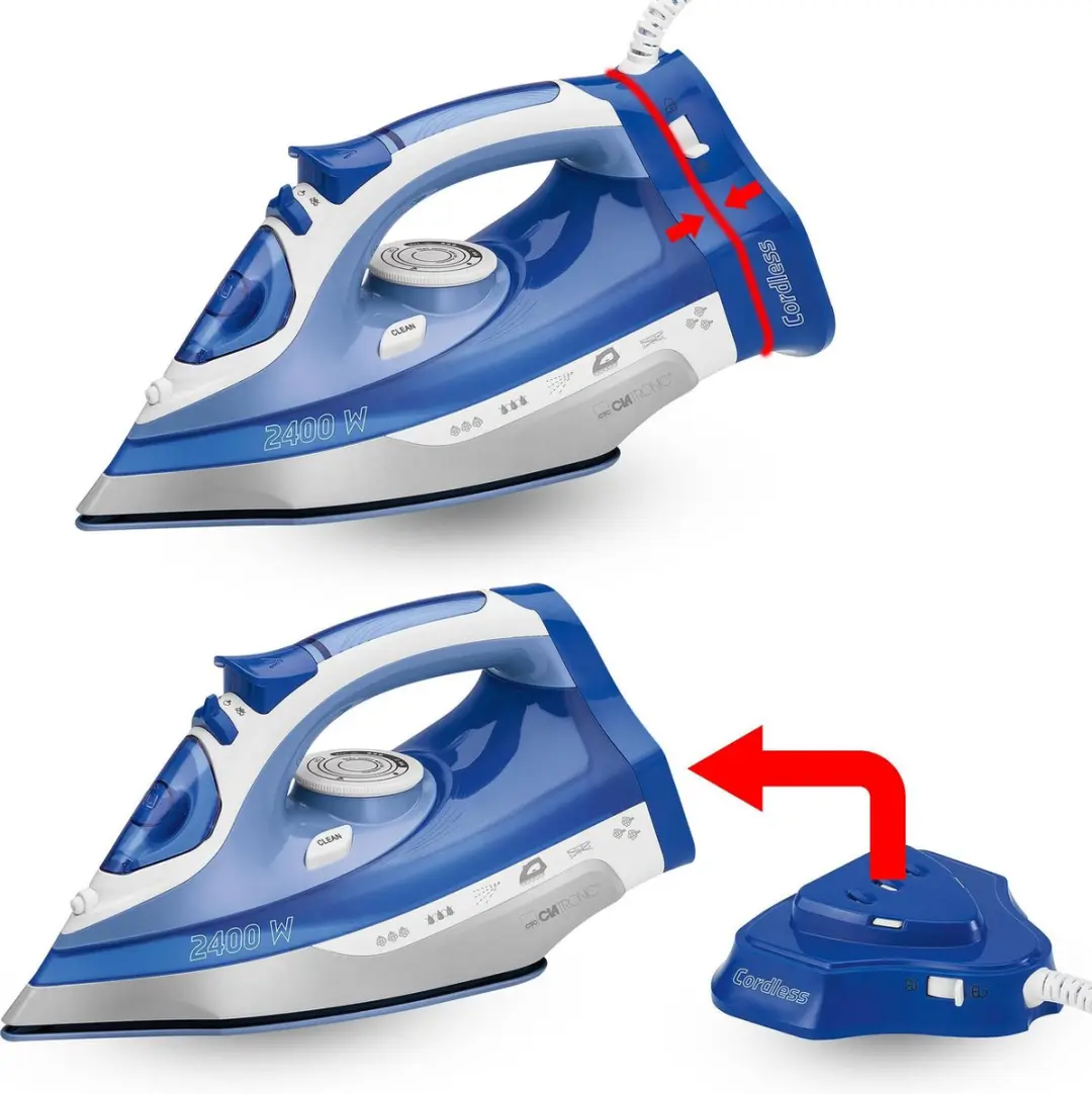 Clatronic DB 3706 Stoomstrijkijzer - 2400W - Wit/Blauw - afbeelding 6 van 6