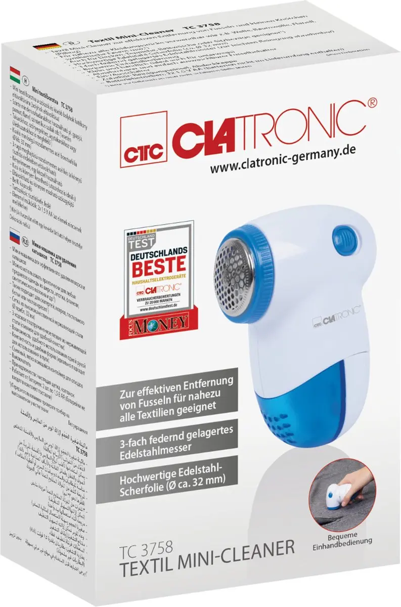 Clatronic TC 3758 Pluizendief - Wit-blauw - afbeelding 2 van 6