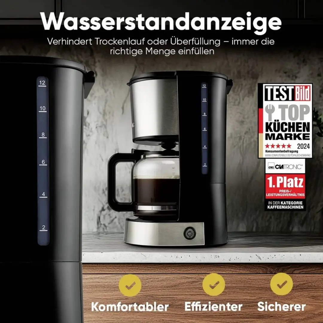 Clatronic KA 3808 Filterkoffiezetapparaat 1,5 l - afbeelding 4 van 5