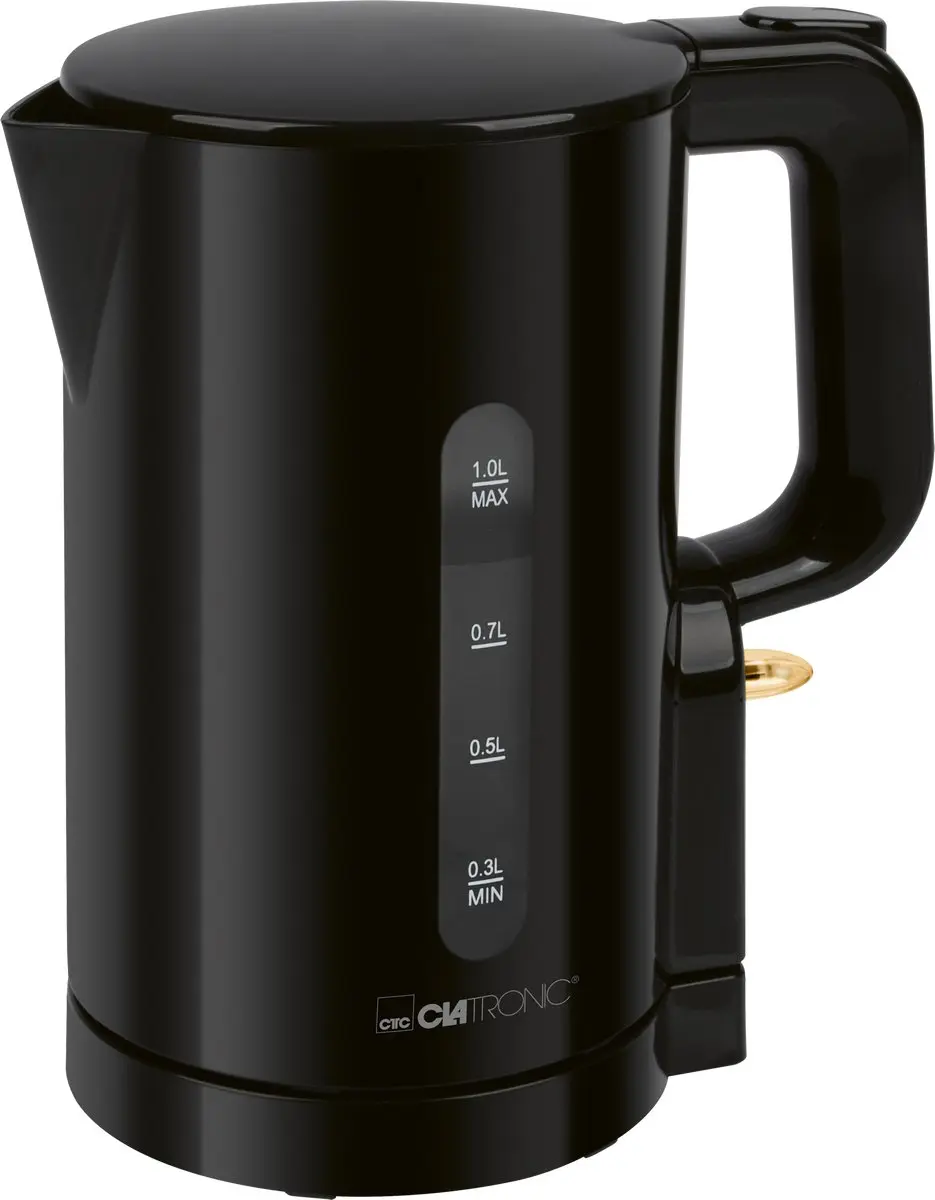 Clatronic WK 3834 Waterkoker - 1 Liter - 900W - Zwart - afbeelding 2 van 6