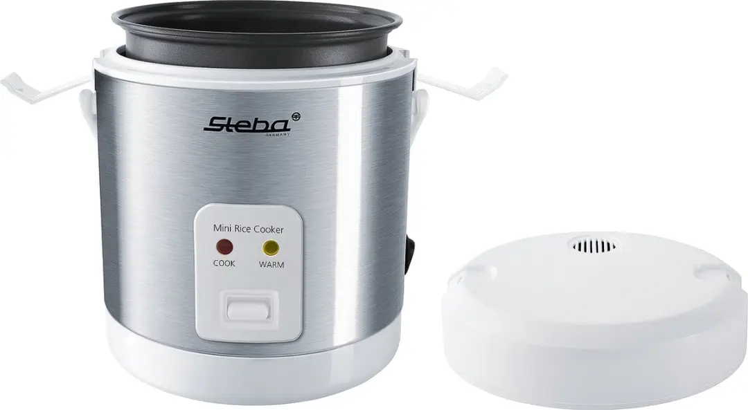 Steba RK4M Mini Rijstkoker - 0,9L - Wit/RVS - afbeelding 4 van 6