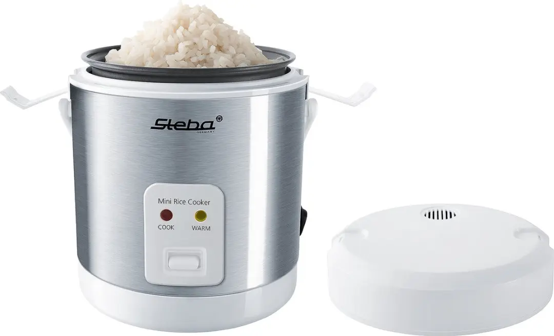 Steba RK4M Mini Rijstkoker - 0,9L - Wit/RVS - afbeelding 6 van 6