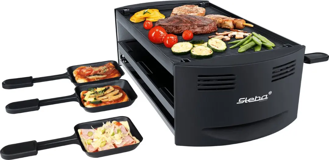 Steba RC6 Gourmetset - 1500W - 6 personen - Zwart - afbeelding 6 van 6