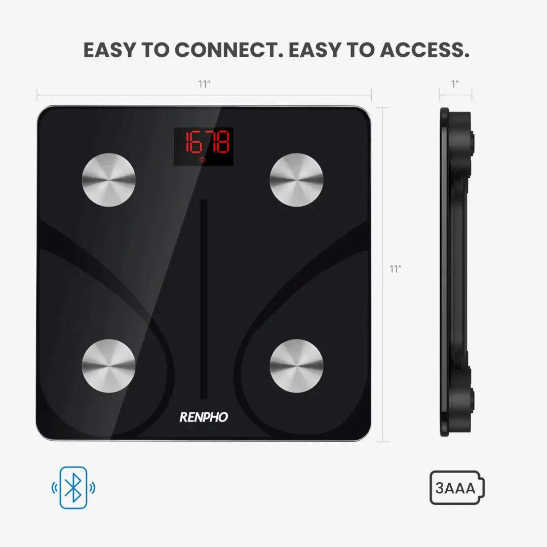 Renpho Elis 1 ES-CS20M Smart Weegschaal - Zwart - afbeelding 2 van 6