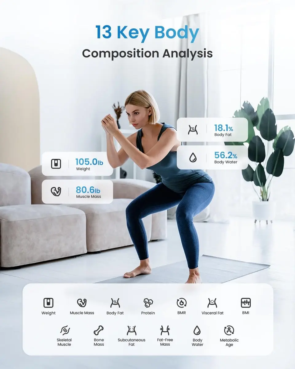 Renpho Elis 1 ES-CS20M Smart Weegschaal - Zwart - afbeelding 6 van 6