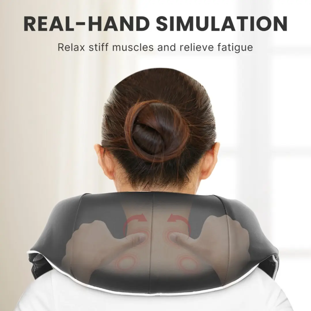 Renpho U-Neck 1 Shiatsu Nekmassager - Warmte - Zwart - afbeelding 3 van 6