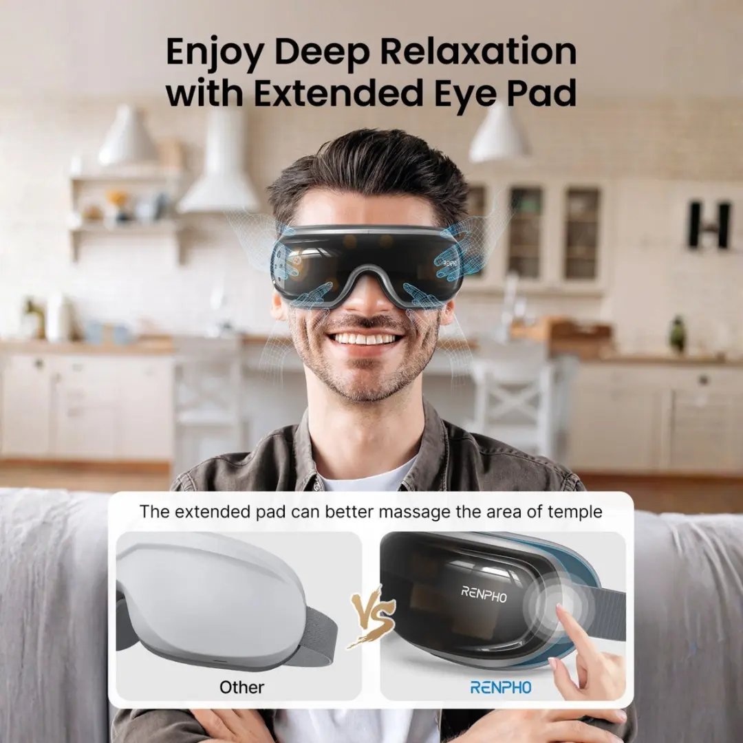 Renpho Eyeris 3 Oogmassager - Warmte en Bluetooth - Zwart - afbeelding 3 van 6
