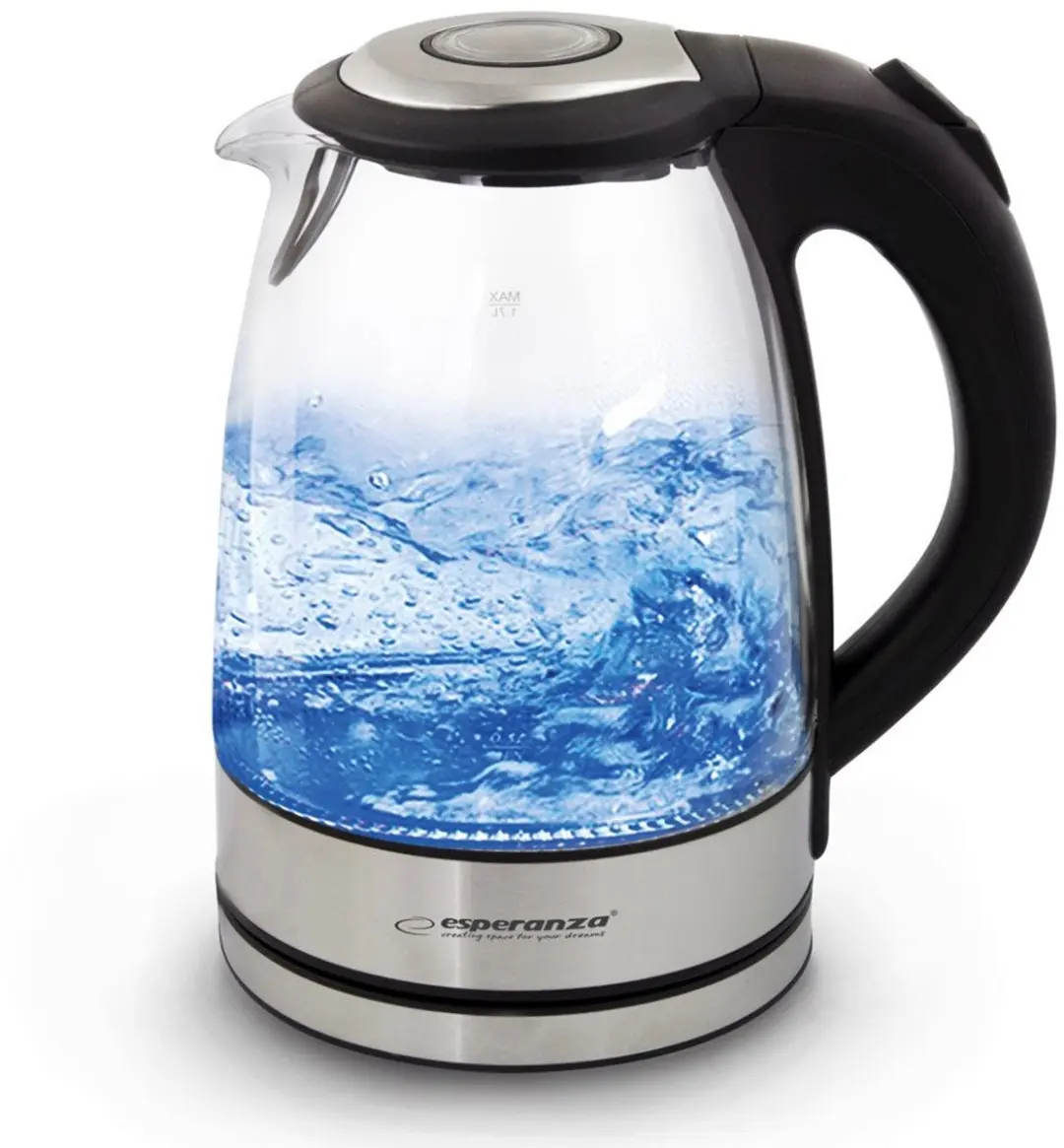 Esperanza Waterkoker met LED Yosemite | Glass | 1,7 Liter | 2200W - afbeelding 5 van 5