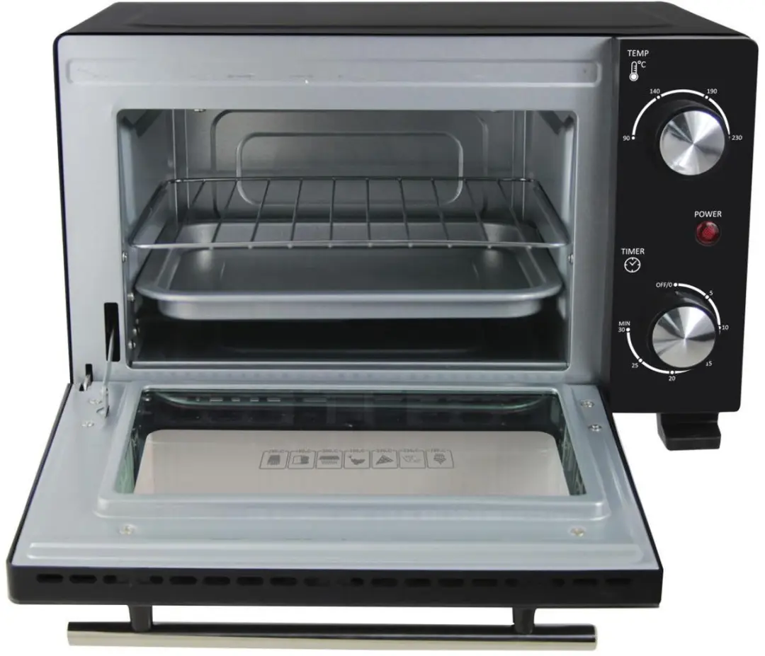 Esperanza CALZONE Mini Oven 10 Liter - Zwart - afbeelding 3 van 6