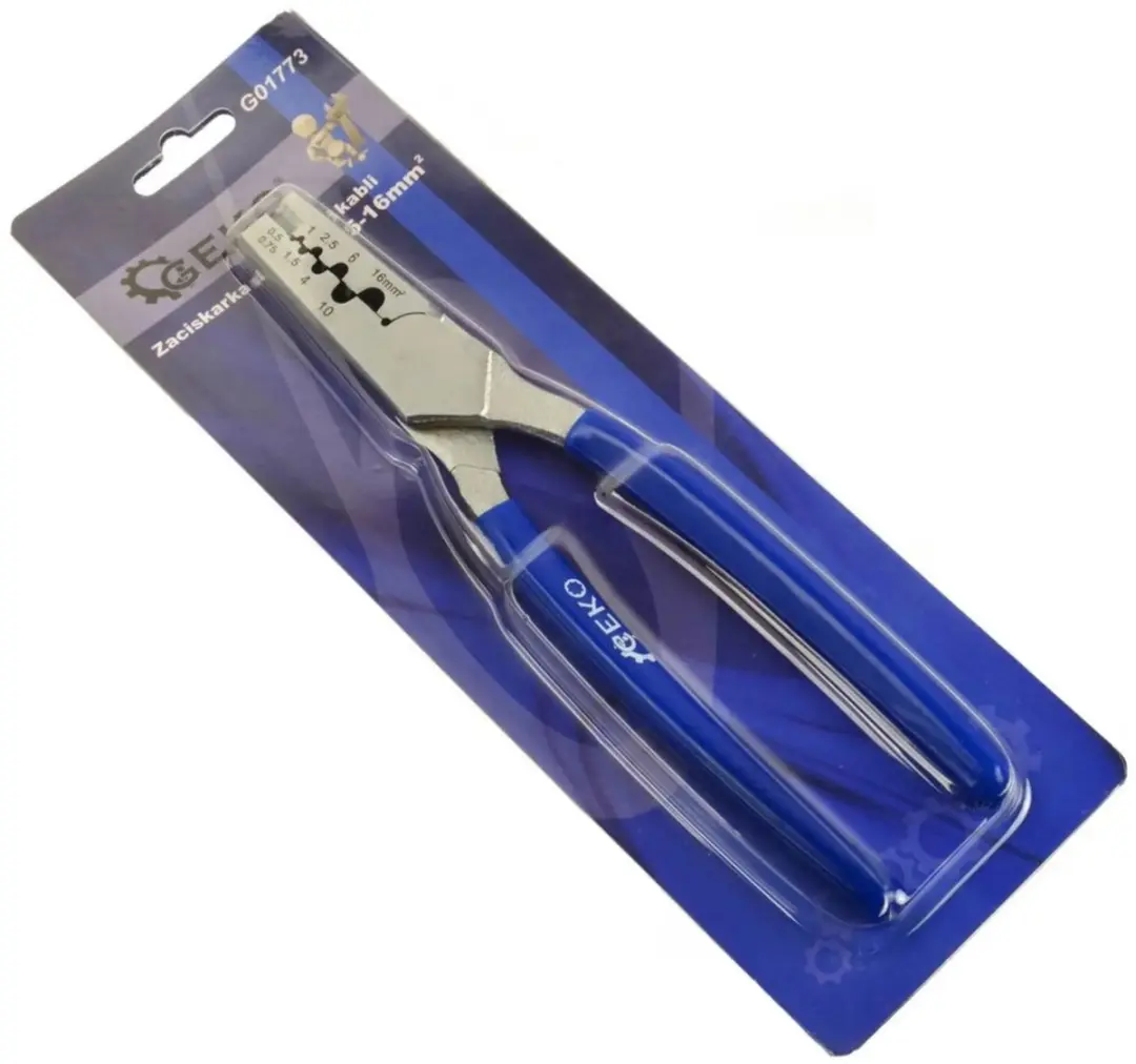 GEKO Kabelkniptang - Crimpbereik 0,5-16 mm² - Kunststof greep - 220 mm lengte - afbeelding 2 van 5