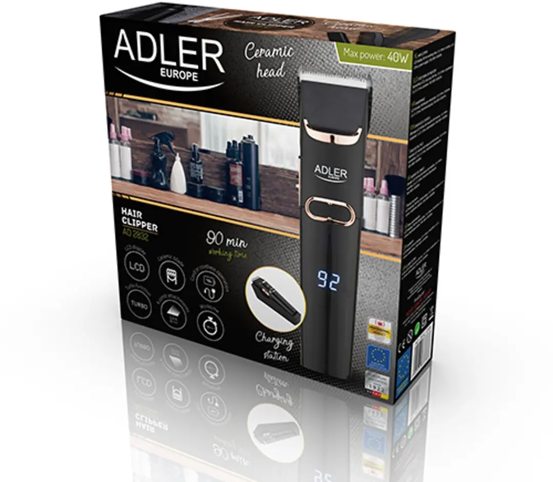 Adler AD 2832 Tondeuse - 40W - Zwart - afbeelding 2 van 6