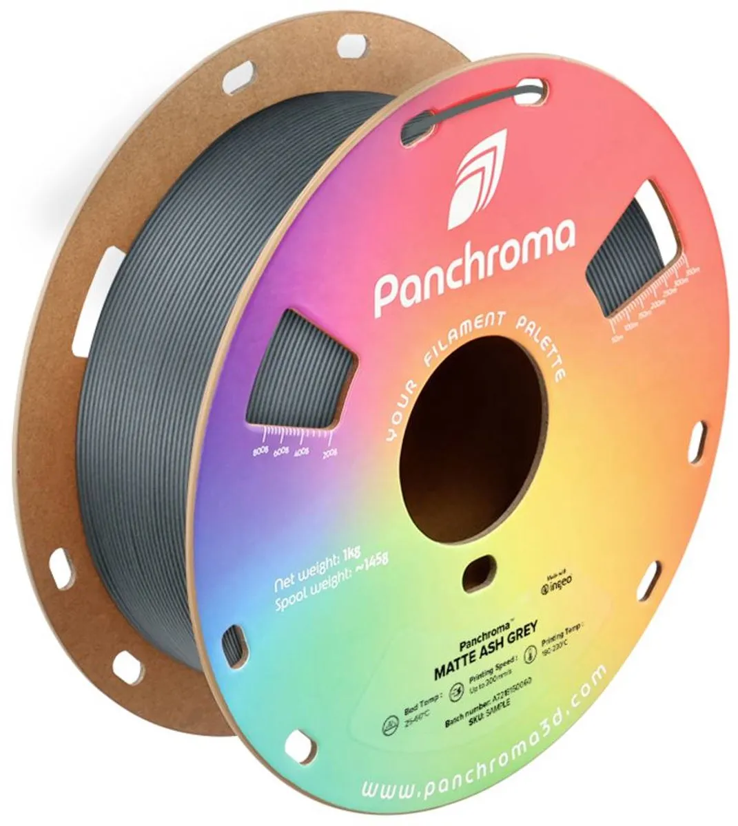 Polymaker Panchroma Matte PLA Filament 1.75mm 1000g Grijs
