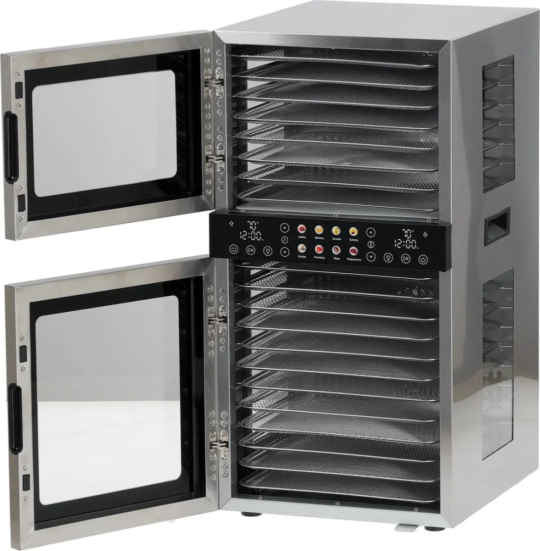 YATO 1500 Watt Voedseldroger / Droogoven / Dehydrator (2 Droogkamers) 20 TRAYS