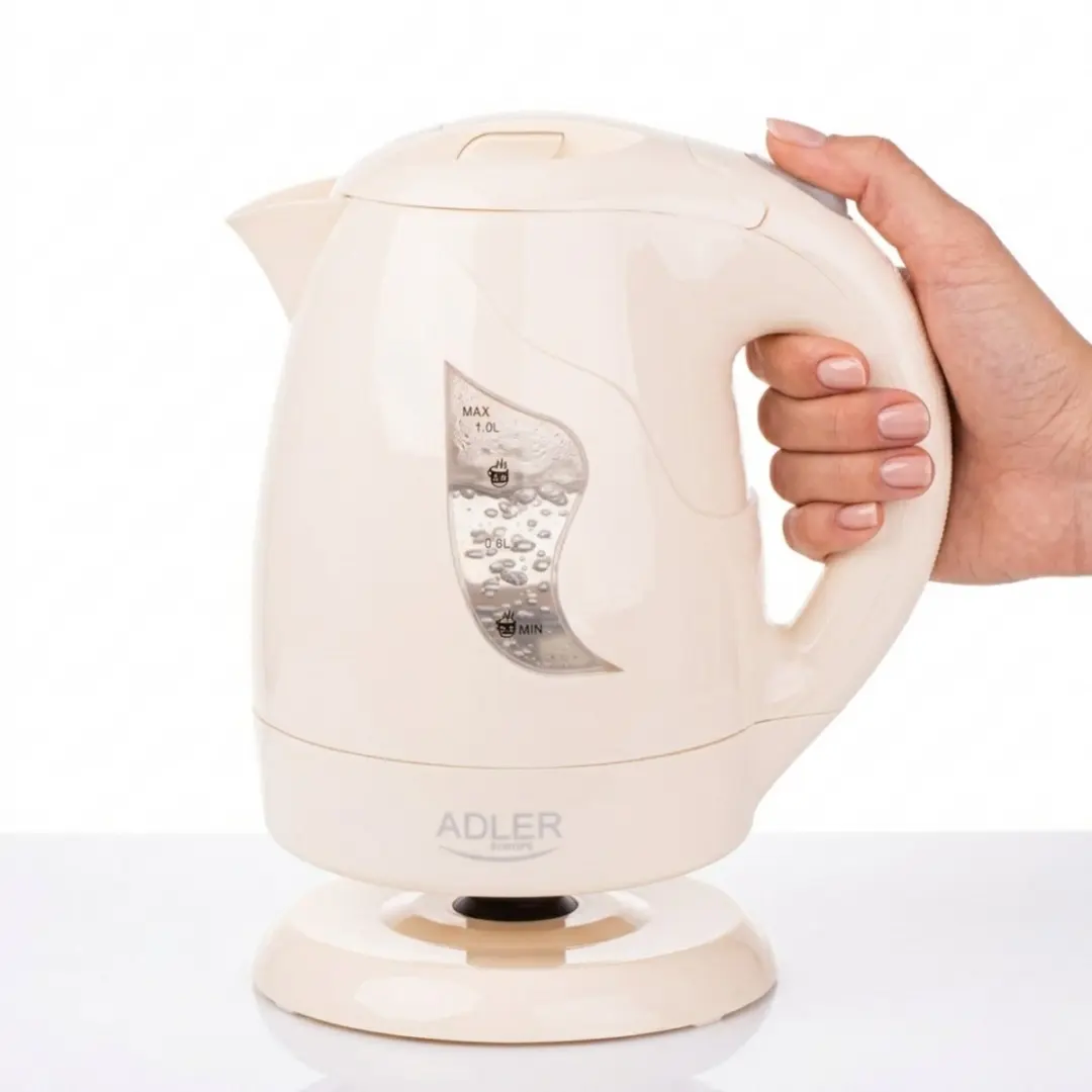 Adler AD 08 B Camping Waterkoker - 850W - 1L - Creme - afbeelding 2 van 6