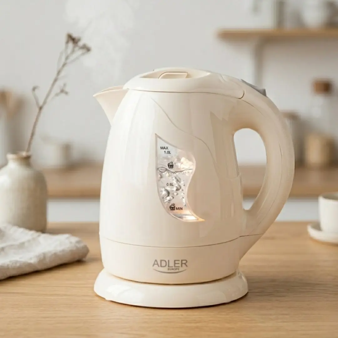 Adler AD 08 B Camping Waterkoker - 850W - 1L - Creme - afbeelding 3 van 6