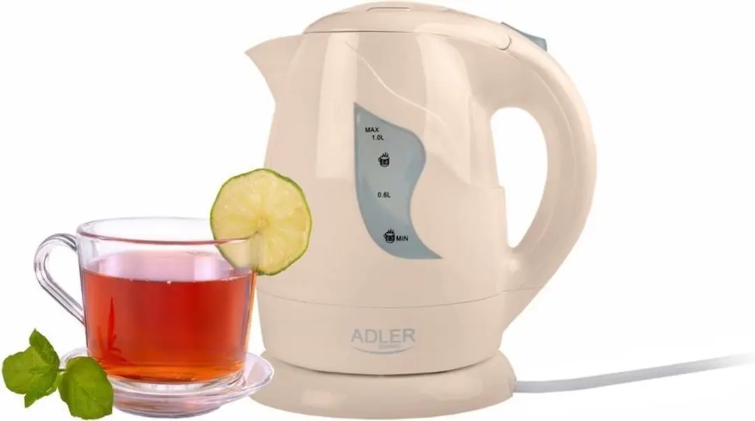 Adler AD 08 B Camping Waterkoker - 850W - 1L - Creme - afbeelding 5 van 6