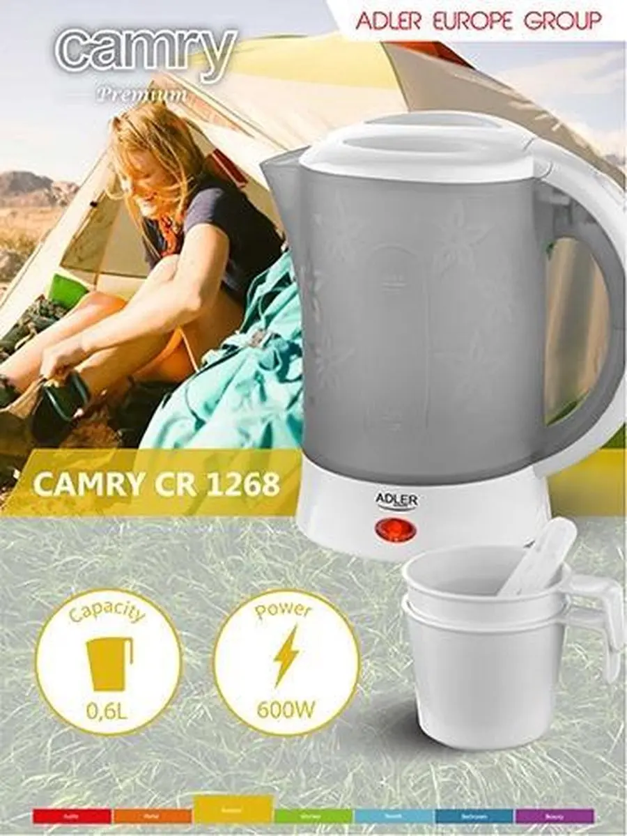 Adler AD 1268 Reis Waterkoker - 0.6L - 600W - Grijs - afbeelding 3 van 6