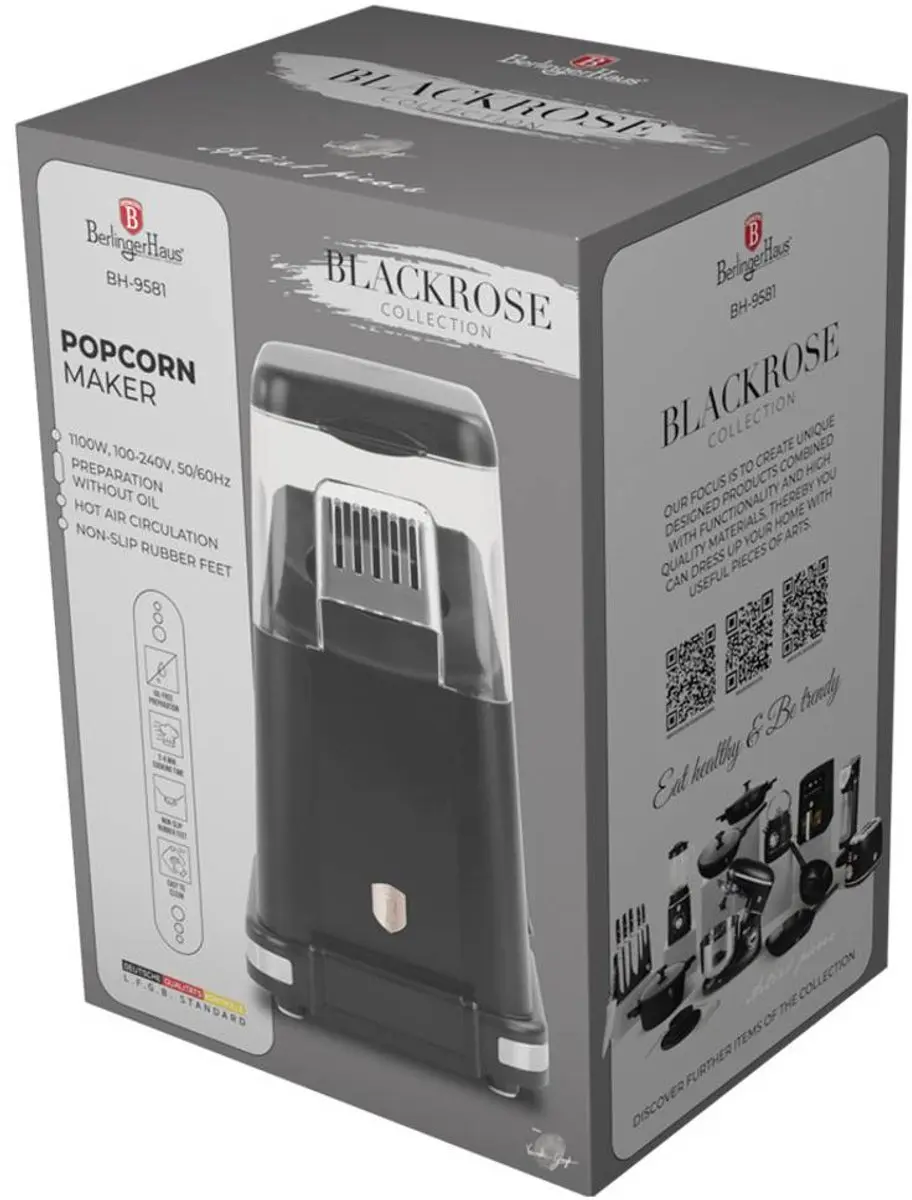 BerlingerHaus BH/9581 Popcornmachine - 1100W - afbeelding 3 van 4