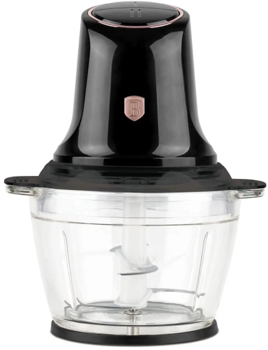 Elektrische hakmolen met glazen kom uit de Black Rose Collection