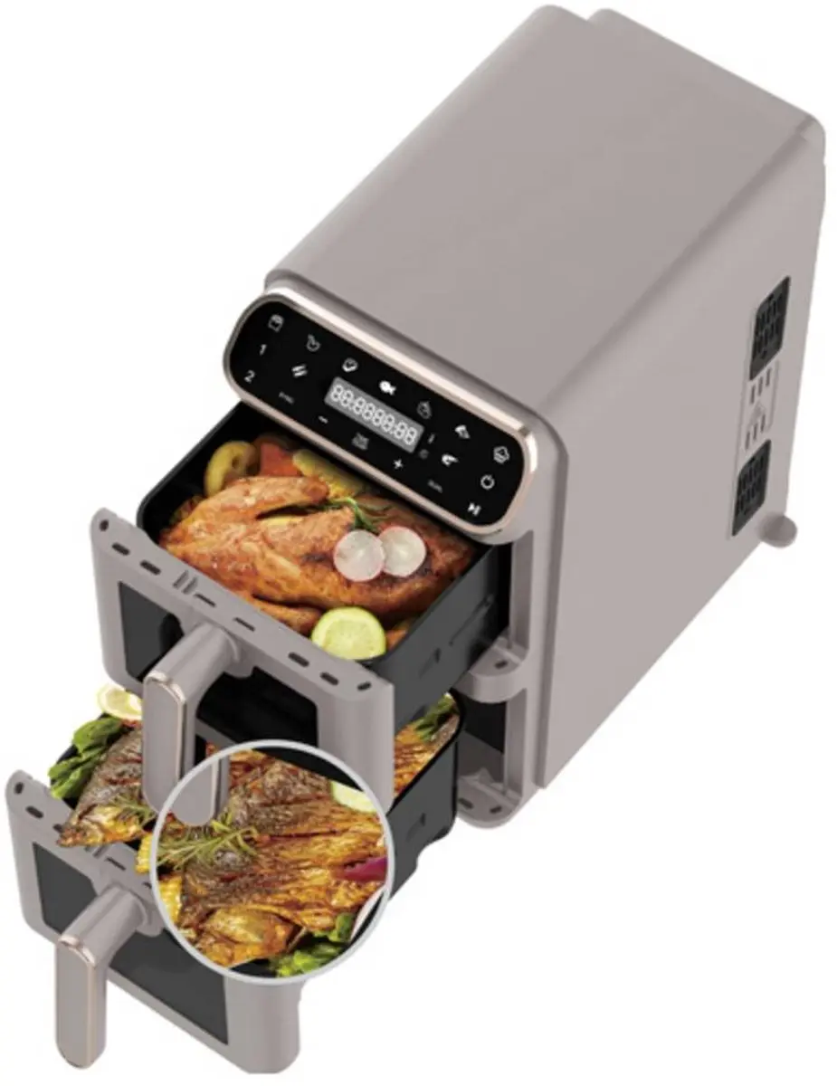 BerlingerHaus BH/9804 Airfryer 11L 2460W - Taupe - afbeelding 3 van 4