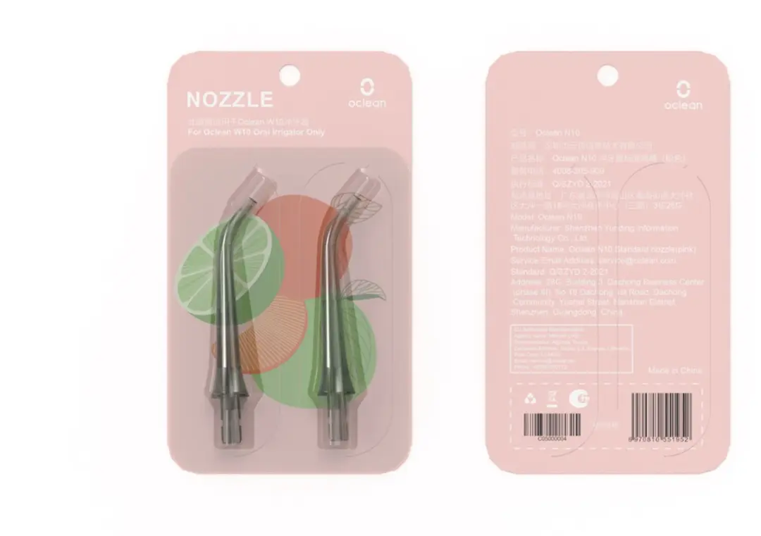 Oclean N10 vervangingssproeier W10 - Roze, set van 2 - afbeelding 2 van 2