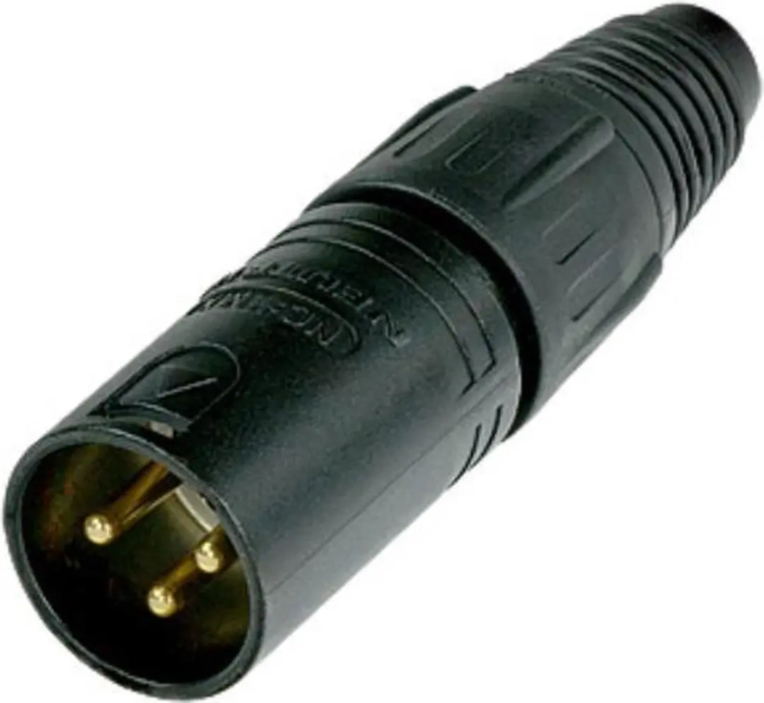 Neutrik NC3MX-B XLR 3-pins connector - Zwart/verguld - afbeelding 2 van 5