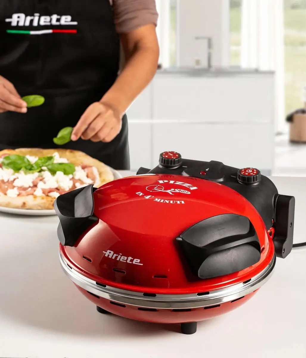 Ariete Pizzaoven 1200W - 32 cm - Rood - afbeelding 3 van 6