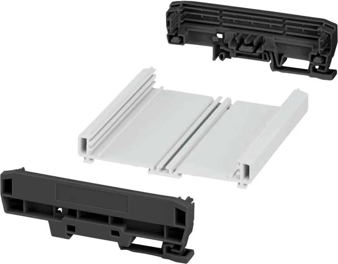 Phoenix Contact UM-PRO-KIT-B108-L120-7035 1310942 Profielbehuizing 123.8 x 127.8 x 39.45 PA Grijs-wit (RAL 7035), Zwart (RAL 9005) 1 stuk(s)