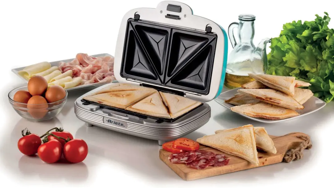 Ariete 1972/01 Tosti Apparaat - 700W - Lichtblauw - afbeelding 2 van 6