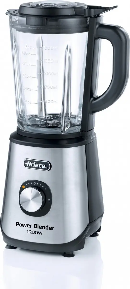 Ariete 0579/00 1,5 l Blender voor op aanrecht 1200 W Zwart, Roestvrijstaal