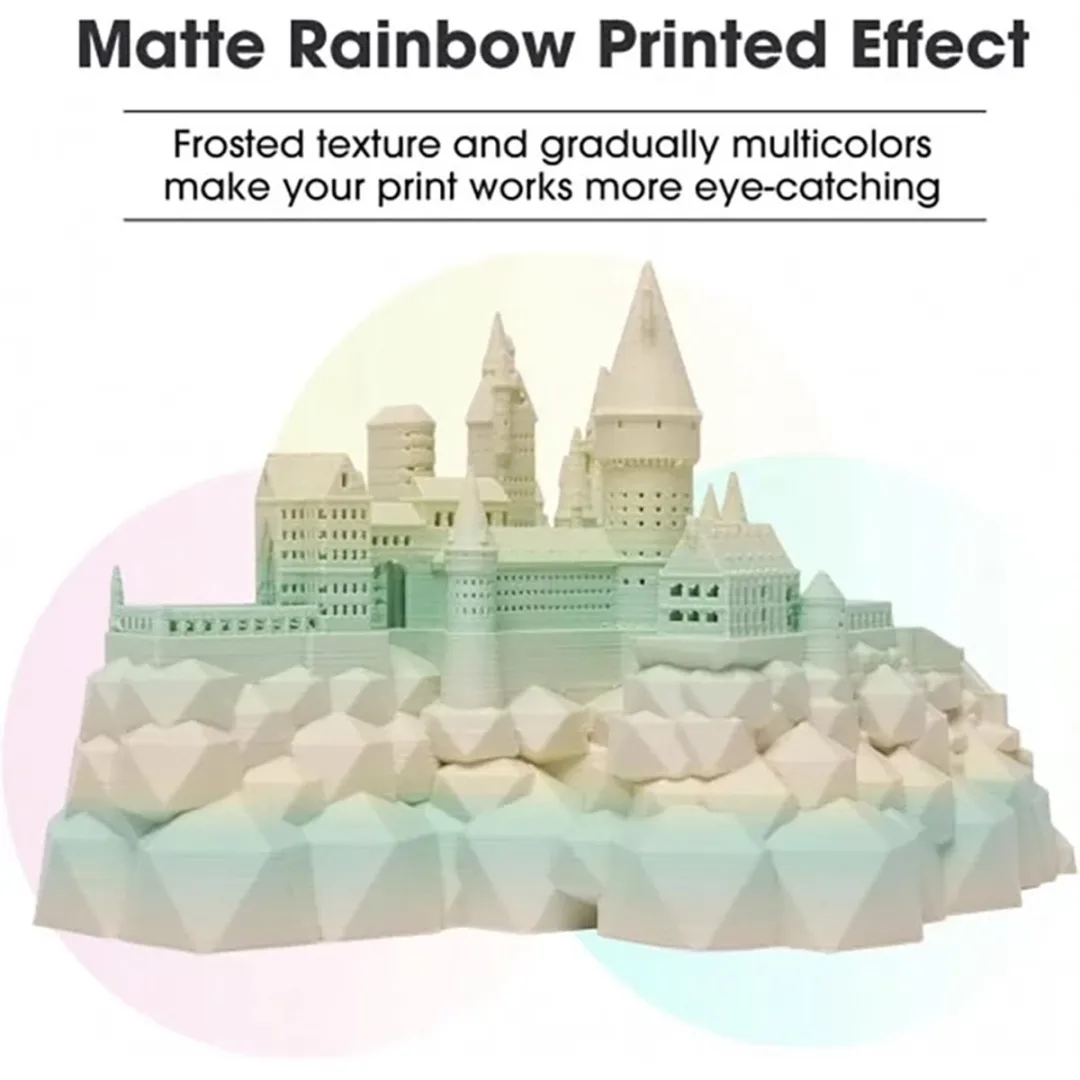 ESUN ePLA-Matte Regenboog A 1.75mm 3D Printerfilament