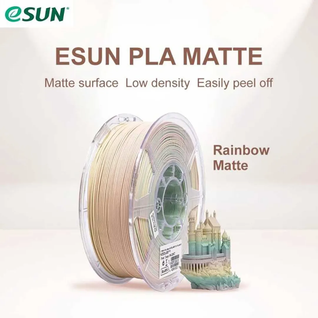 ESUN ePLA-Matte Regenboog A 1.75mm 3D Printerfilament