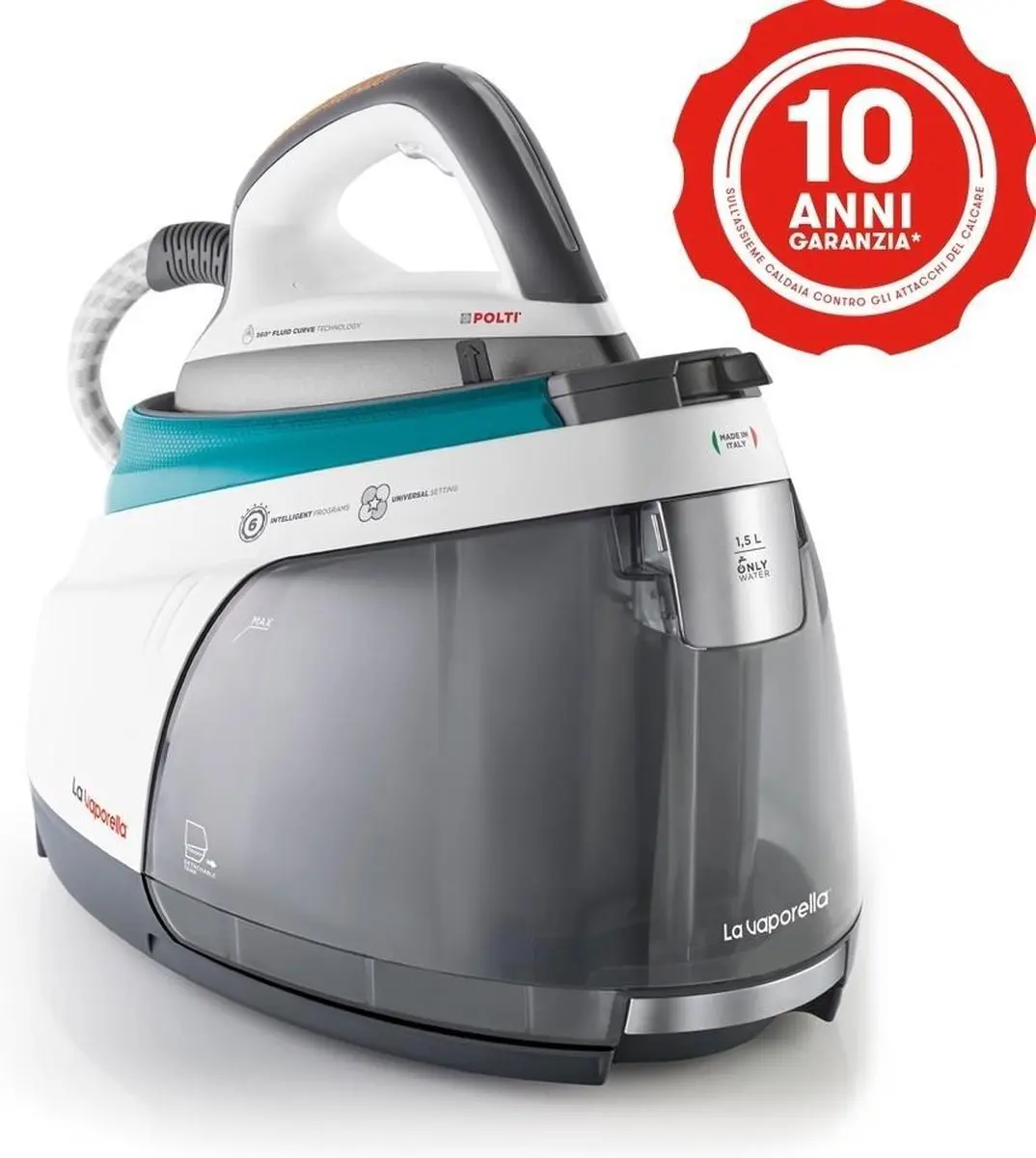 Polti La Vaporella XT100C PLEU0228 Stoomstrijkstation - Grijs - afbeelding 6 van 6