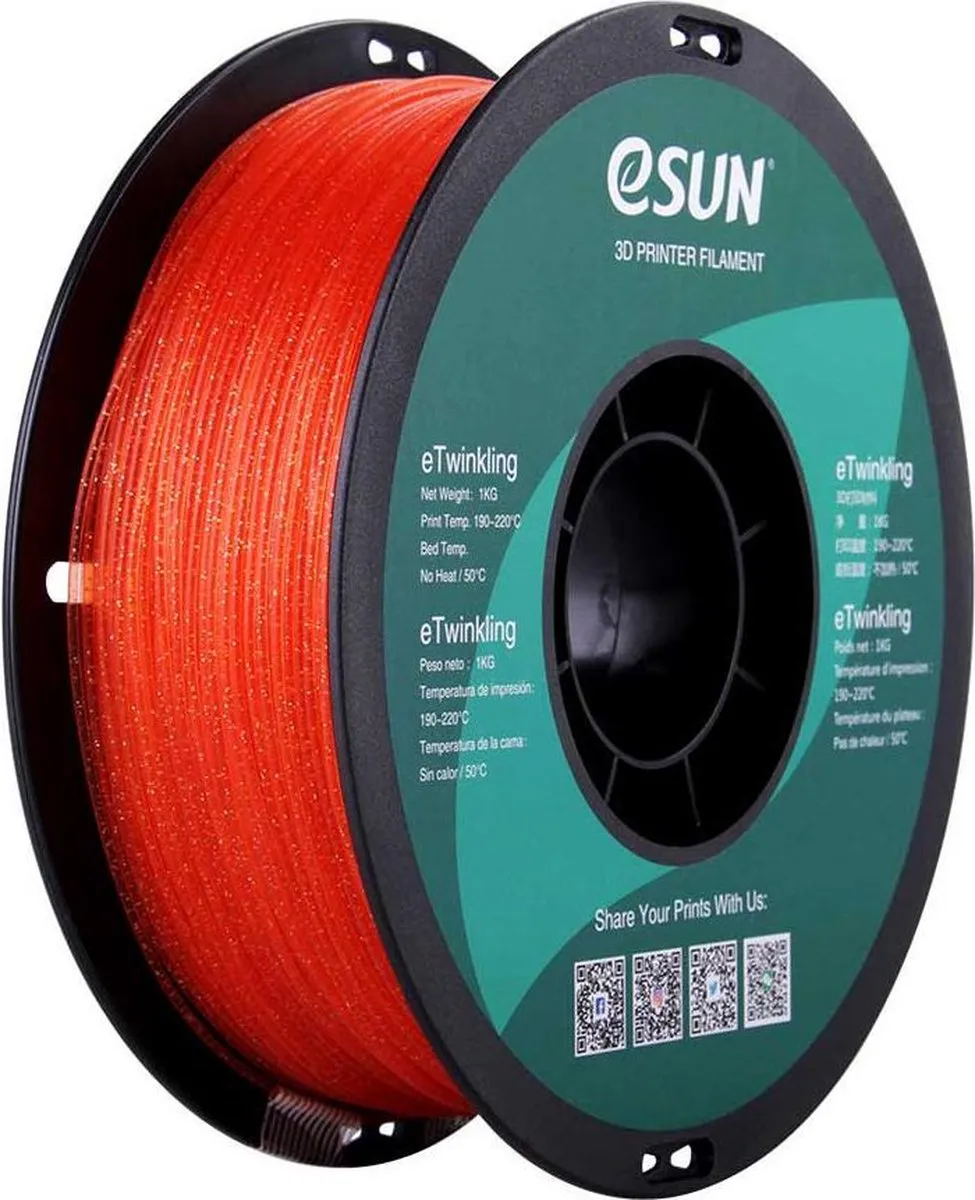 ESUN eTwinkling-PLA Warm Oranje 1.75mm 3D Filament