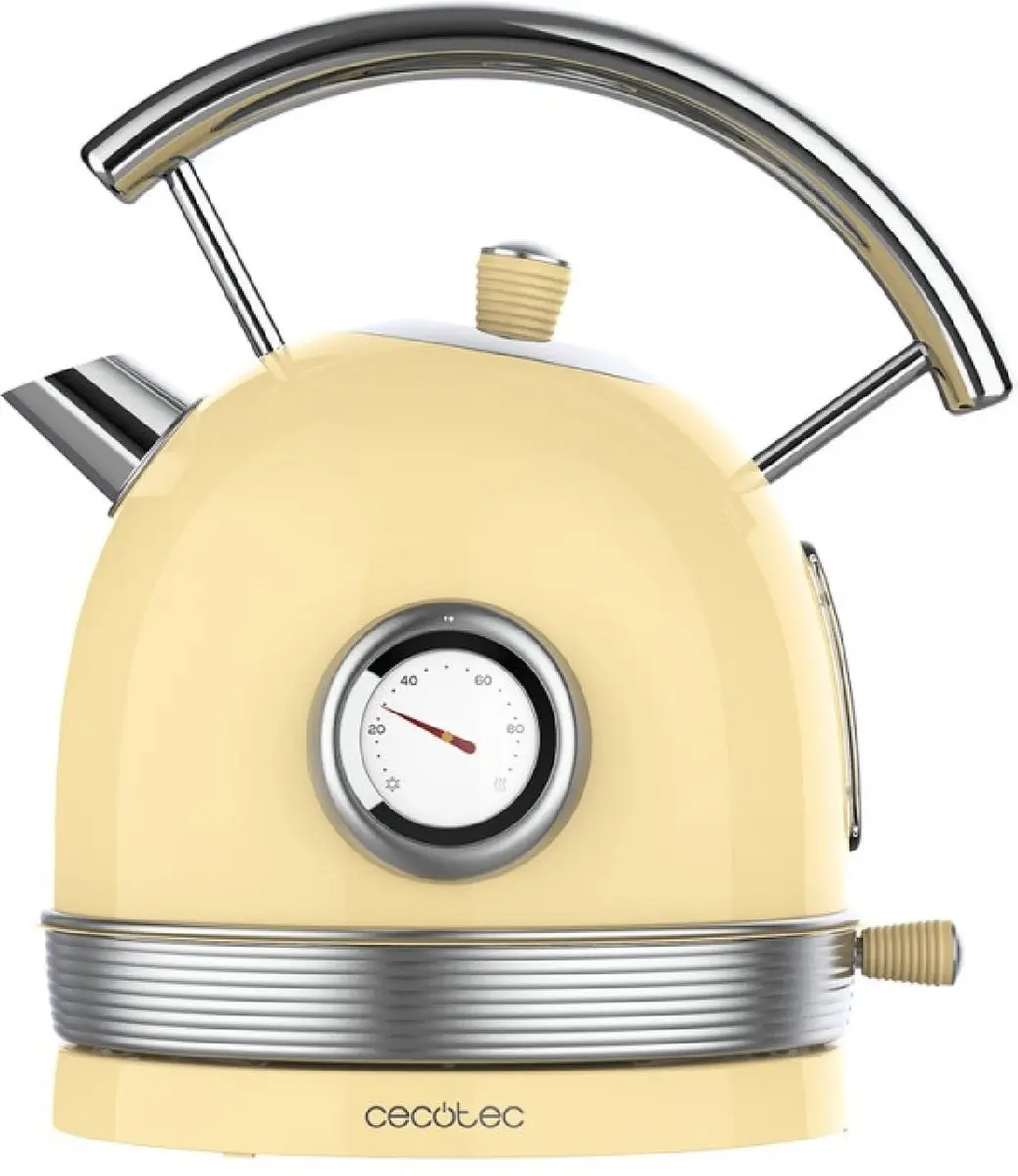 Cecotec Hervidor de agua Thermosense 420 Vintage Light Yellow