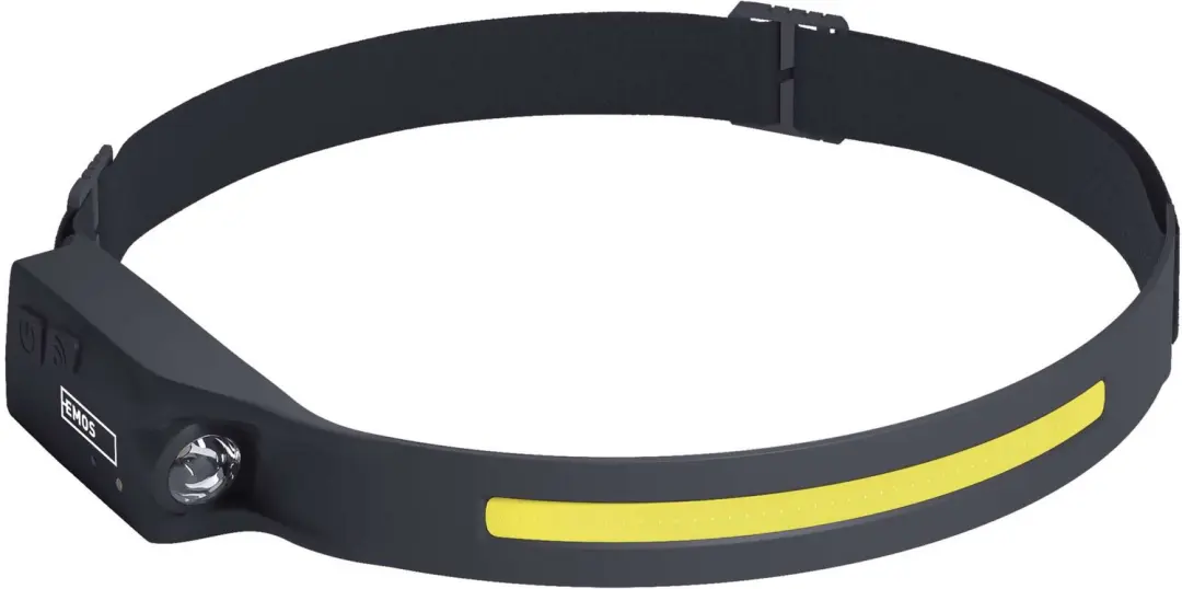 EMOS COB LED-hoofdlamp met oplaadfunctie, 380 lm, 30 m, Li-Pol 1200 mAh, P3541