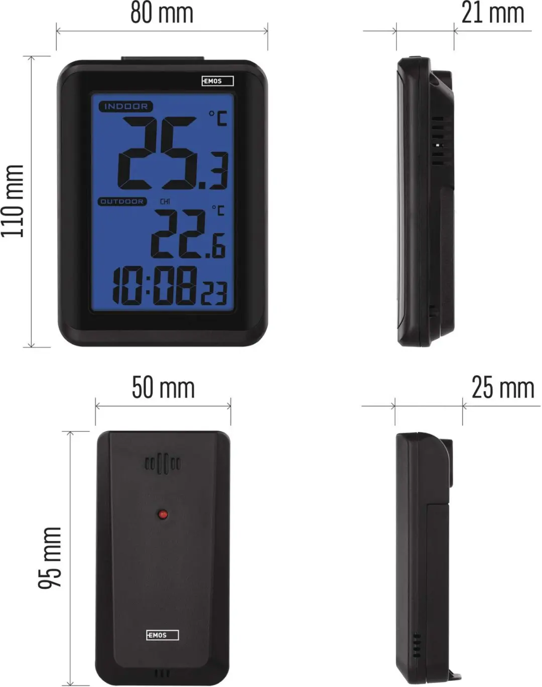 EMOS E8636 Digitale Thermometer - Draadloze Sensor - afbeelding 6 van 6