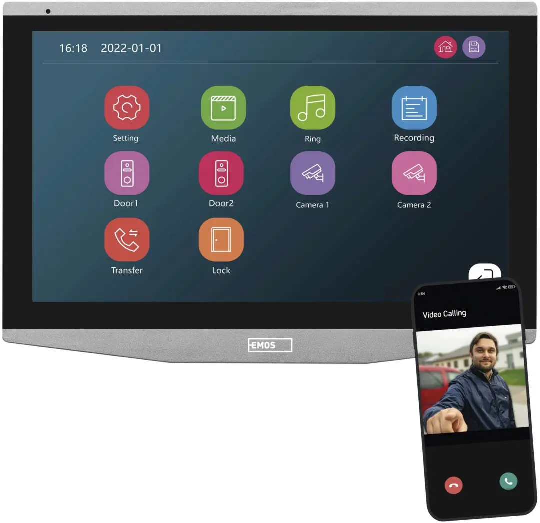 EMOS GoSmart IP-700B Extra Monitor H4011 - voor IP-700A - afbeelding 4 van 6