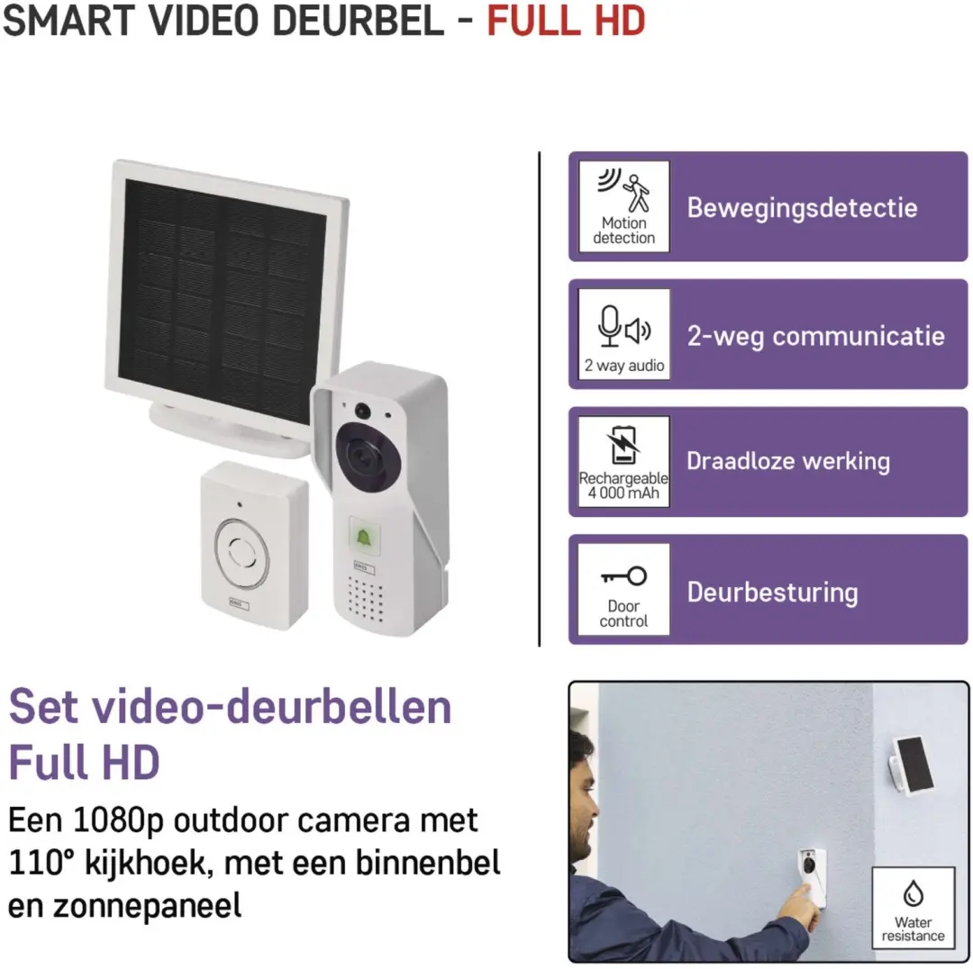 Emos GoSmart IP-09D H4030 Videodeurbel - Wifi - afbeelding 6 van 6