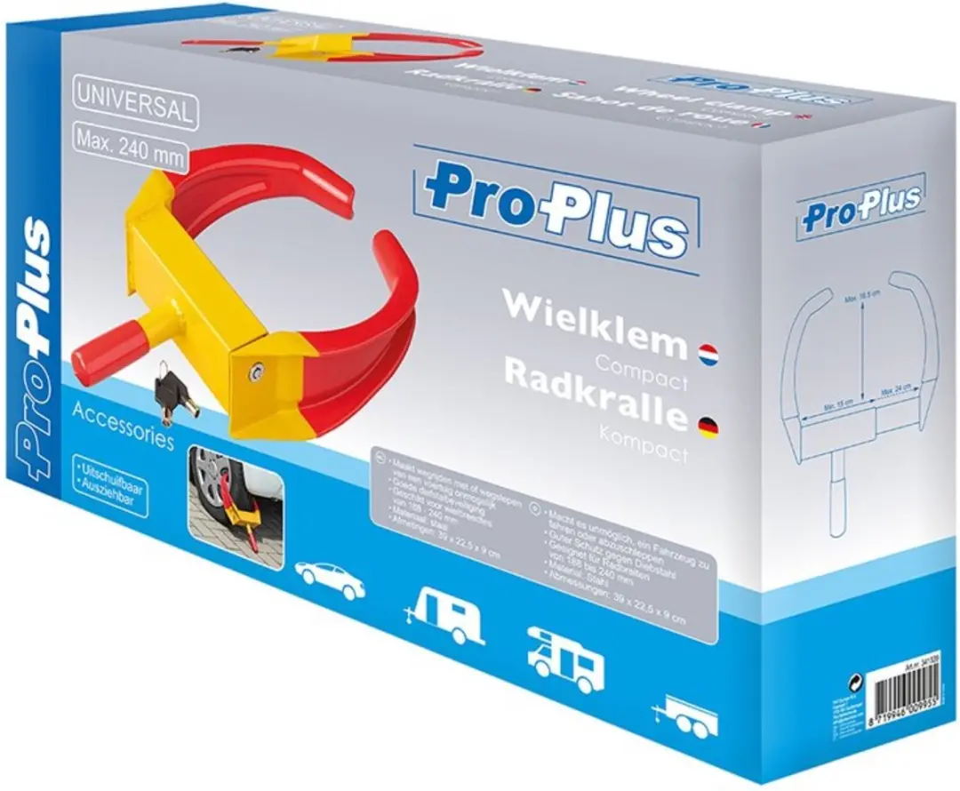 ProPlus Wielklem - 240mm - Staal - Geel/Rood - afbeelding 6 van 6