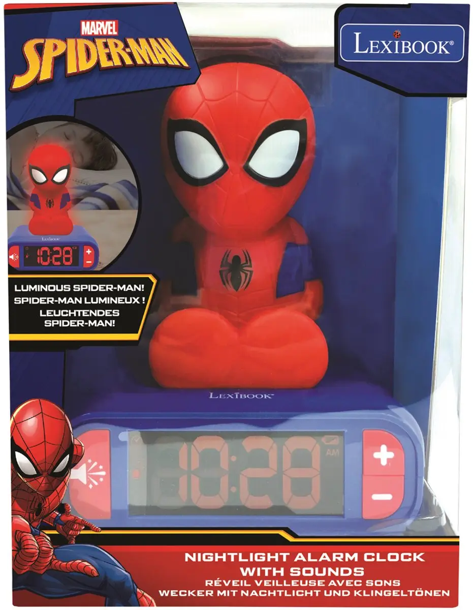 Lexibook Spider-Man 3D Wekker met Nachtlampje RL800SP - afbeelding 5 van 6