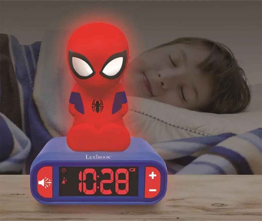 Lexibook Spider-Man 3D Wekker met Nachtlampje RL800SP - afbeelding 4 van 6