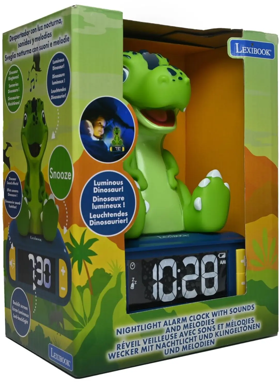 Lexibook RL800DINO Digitale Wekker 3D Dinosaurus - afbeelding 5 van 6