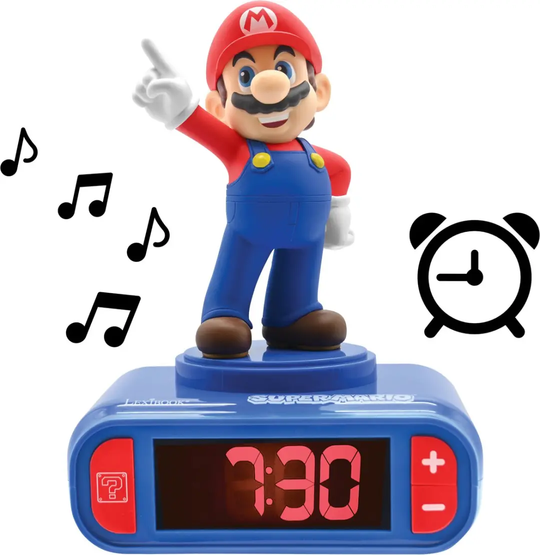 Lexibook Super Mario Digitale Wekker - Licht en Geluid - Ø15cm - afbeelding 2 van 6