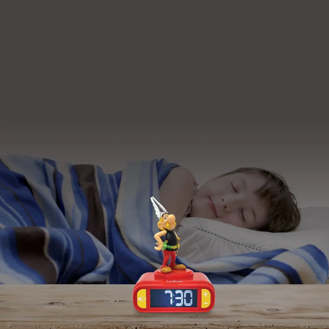 Lexibook Asterix Nachtlampje Wekker met Geluiden - Ø15cm - afbeelding 2 van 6