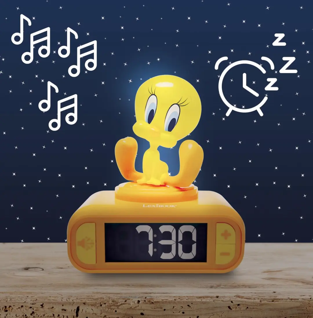 Lexibook Tweety Nachtlampje Wekker RL800TW - Geel - afbeelding 3 van 6