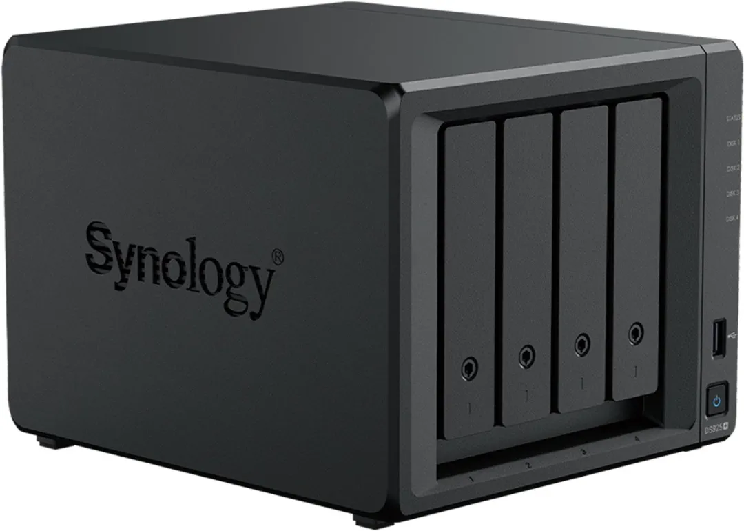 Synology DiskStation DS925+ - NAS - 4 bay (plus 2x M.2 slots) - 4GB DDR4 - 0TB - 2x 2.5G netwerk