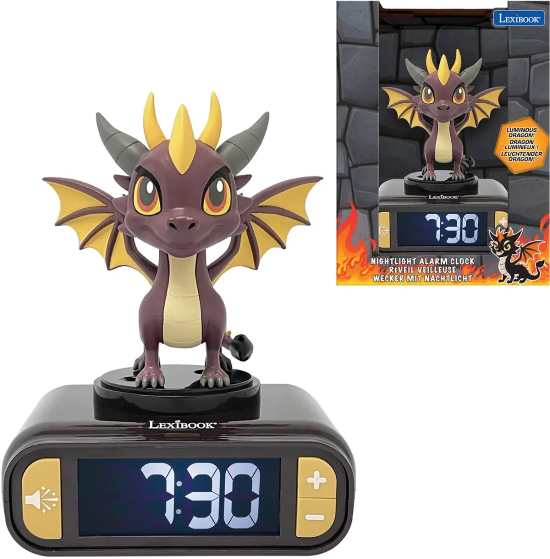 Dragon Nachtlampje Wekker met geluiden