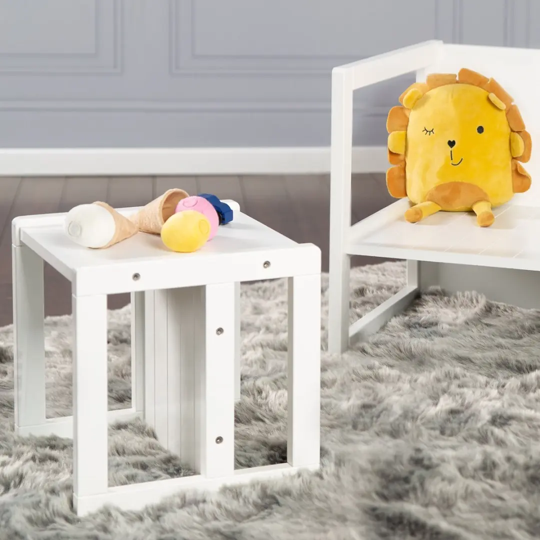 Roba Houten Kinderbankje Bank en Tafel - Wit - afbeelding 5 van 6