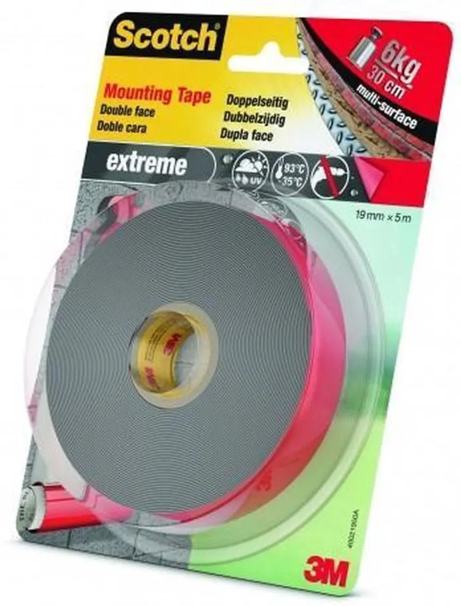 3M Scotch Extreme Montagetape 40021950 - 5m x 19mm - Grijs - afbeelding 4 van 4